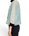 Saint Laurent Suede Jacket & Skirt Set
