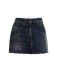 Prada Denim Bandeau and Mini Skirt Set