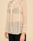 Gucci Ruffled Silk-Chiffon Blouse