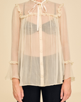 Gucci Ruffled Silk-Chiffon Blouse