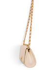 Lost Labels Chanel bag in cream leather with a gold chain strap and signature quilted detailing