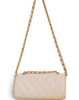 Lost Labels beige quilted Chanel bag with gold chain strap and refined craftsmanship