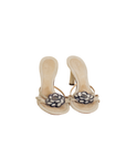 Chanel vintage mother of pearl button mules