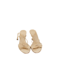 Prada Metallic Gold Strappy Sandals