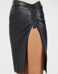 Thierry Mugler leather skirt