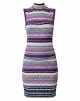 Missoni Sleeveless Mock Neck Knit Mini Dress