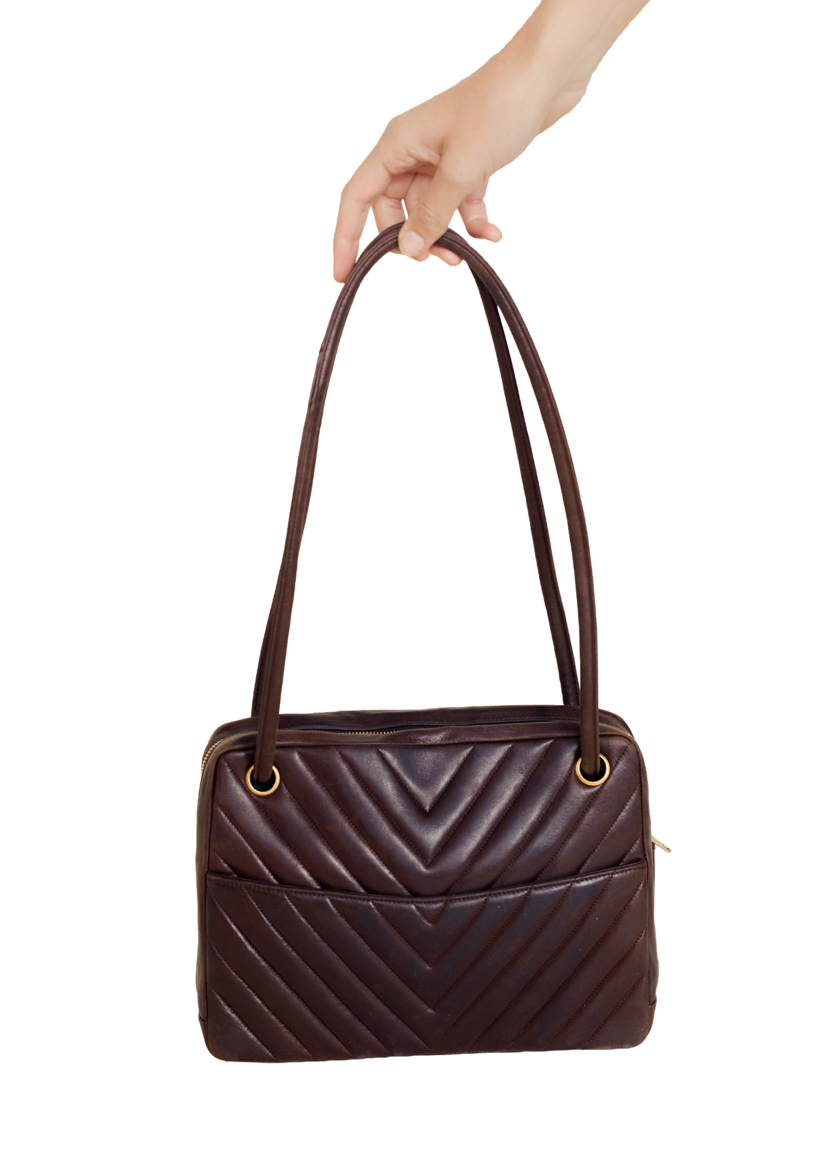 Chanel brown leather bag