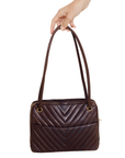 Chanel brown leather bag