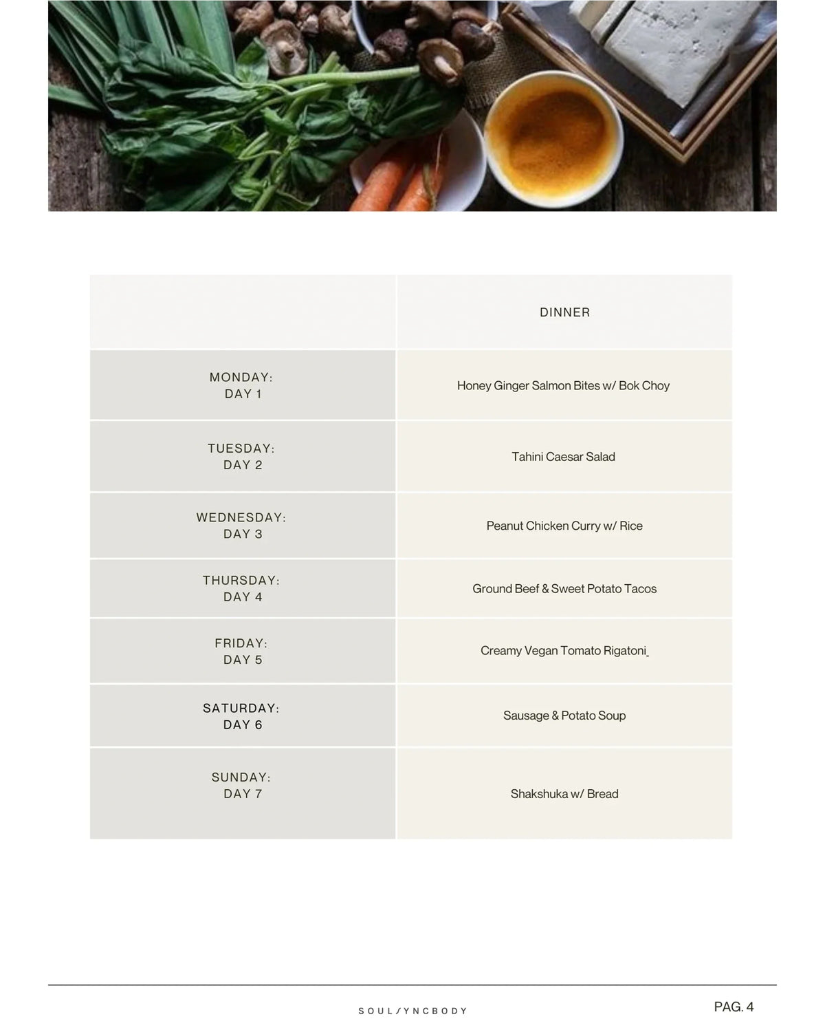 Fall Dinner Ebook