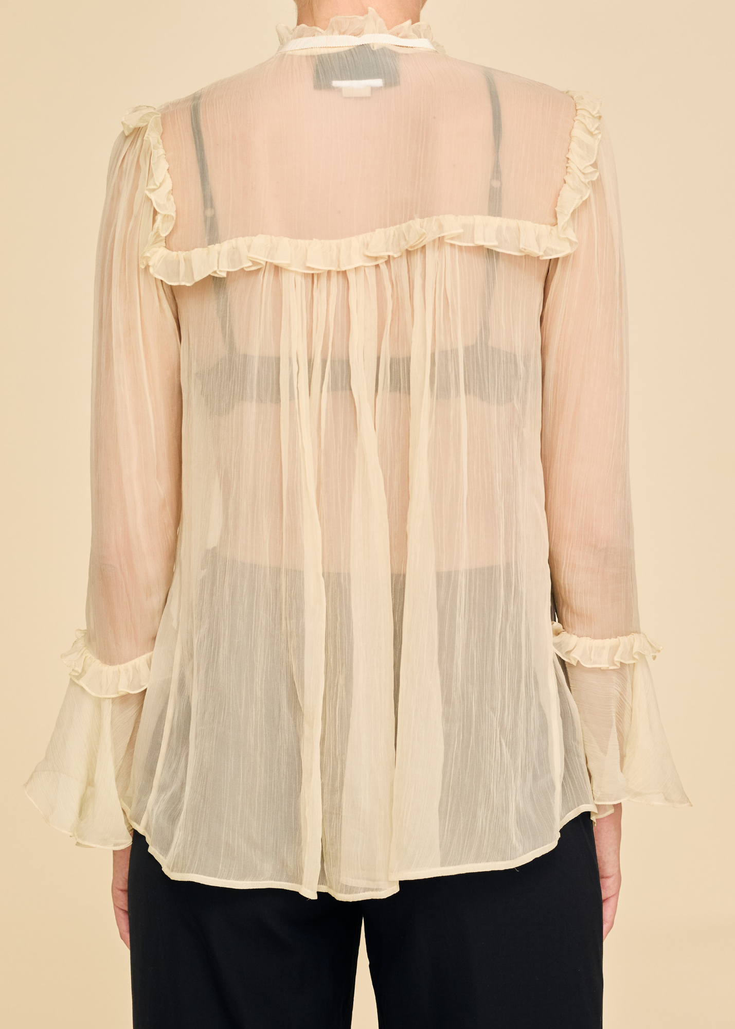 Gucci Ruffled Silk-Chiffon Blouse