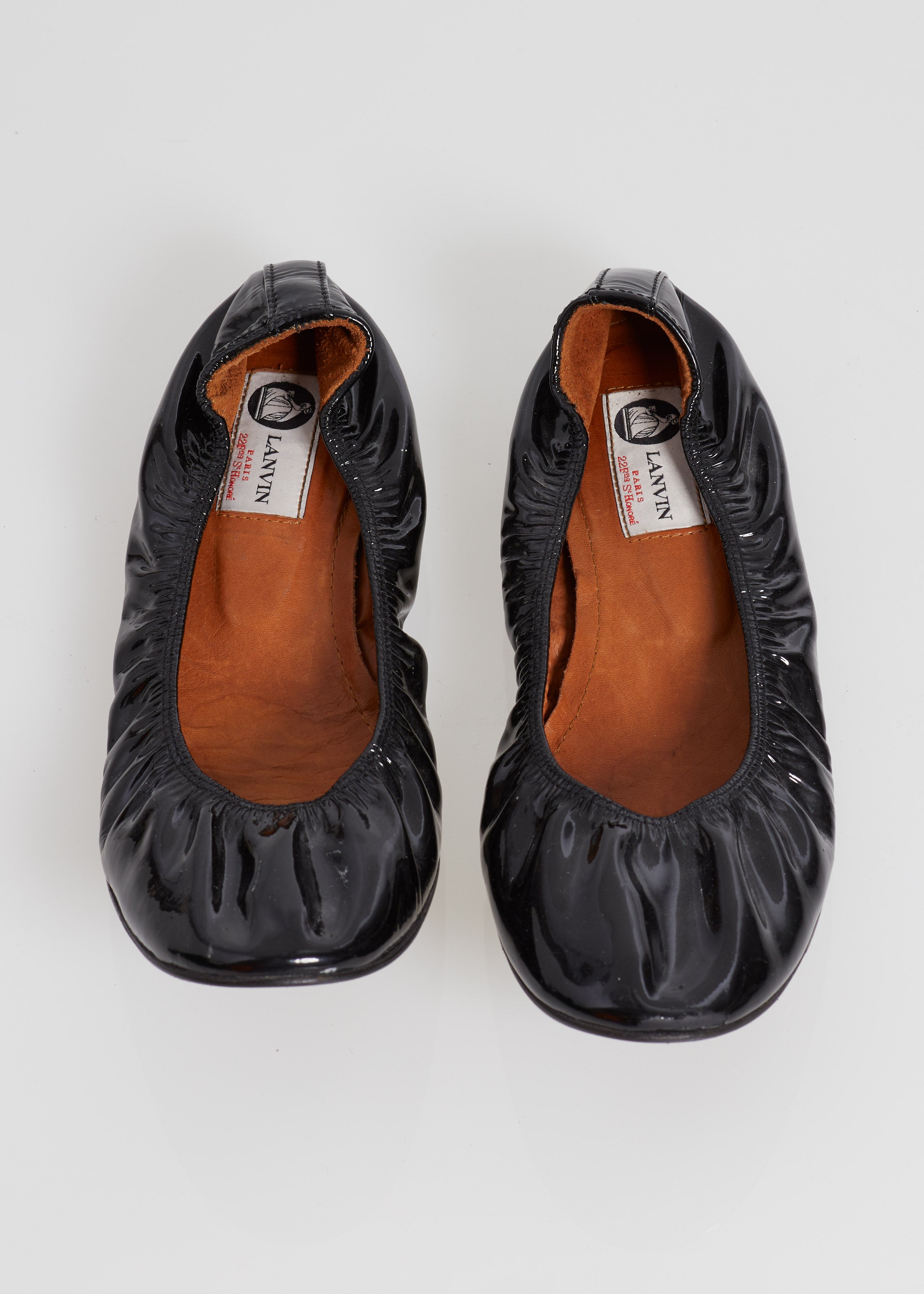 Lanvin patent leather ballet flats online