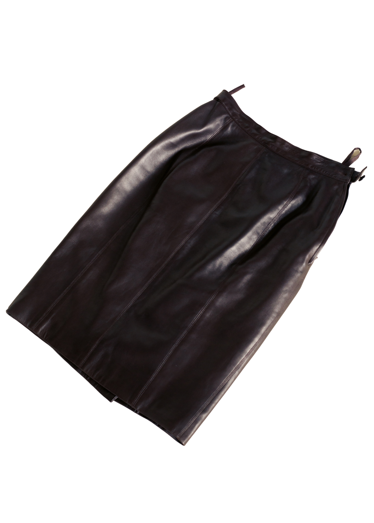 Yves Saint Laurent Brown Leather Skirt