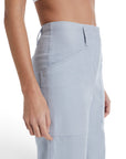 Lost Labels pre-owned Bottega Veneta blue viscose and cotton blend pants with stitched pocket detail