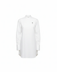 Lost Labels white Christian Dior long-sleeve cotton dress featuring a high collar and signature bee embroidery.