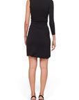 Lost Labels archival Gucci black one-shoulder knit dress with an asymmetric body-conscious silhouette, back view.