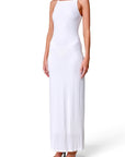 Lost Labels Nili Lotan white sleeveless maxi dress in a soft viscose blend with a relaxed, draped silhouette.