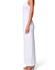 Lost Labels Nili Lotan white sleeveless maxi dress in a soft viscose blend with a relaxed, draped silhouette.